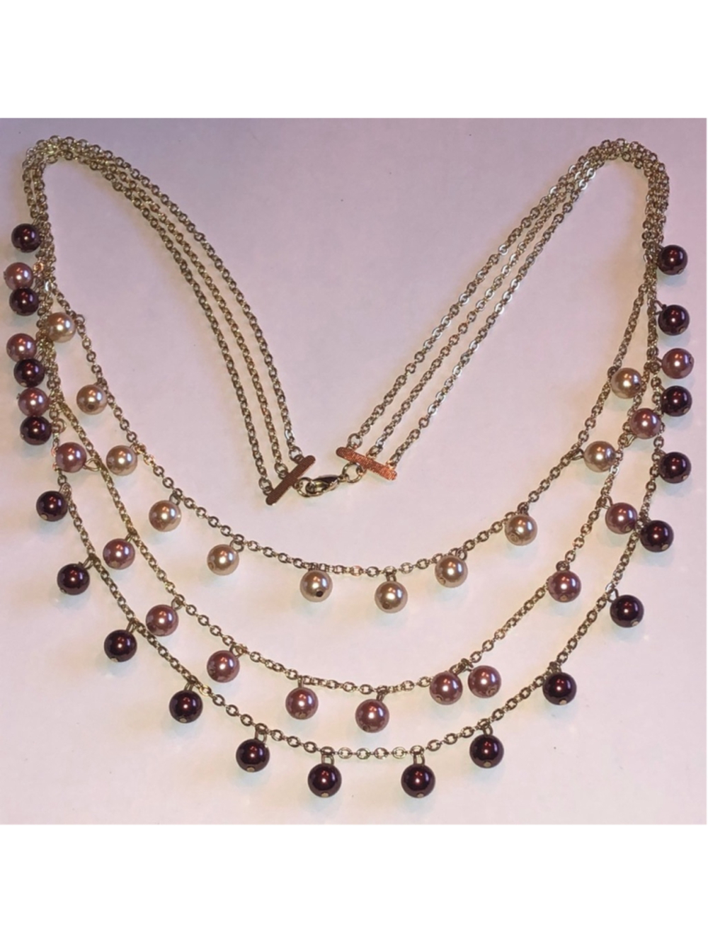 Chic Multi-Strand Retro Boho Faux Pearl Necklace